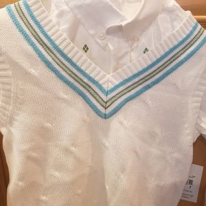 Nwt gorgeous vest with matching oxford worn once